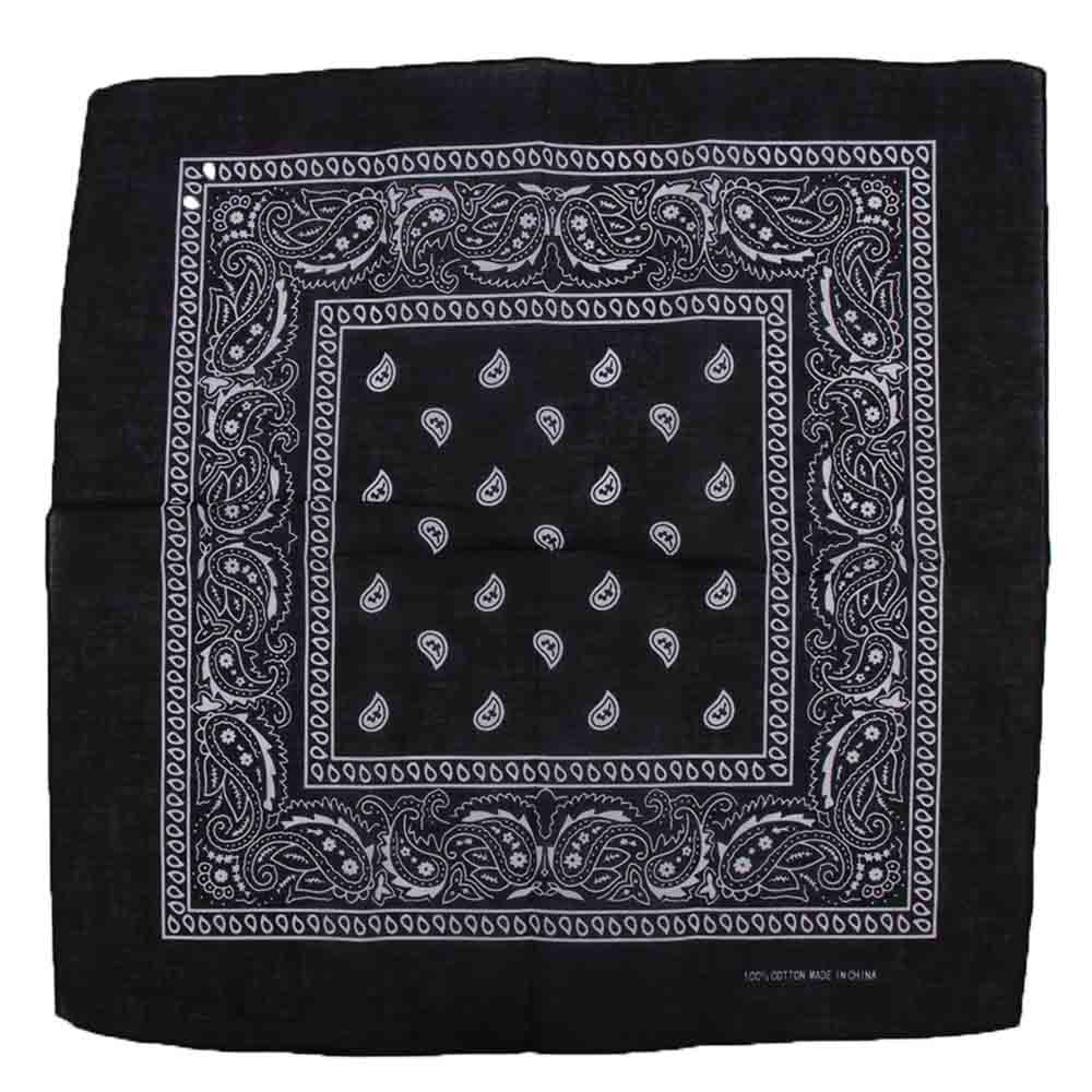 Quality Fashion Handkerchief Cute Scarf Paisley Bandana Head Wrap Neck Handkerchief чёрный