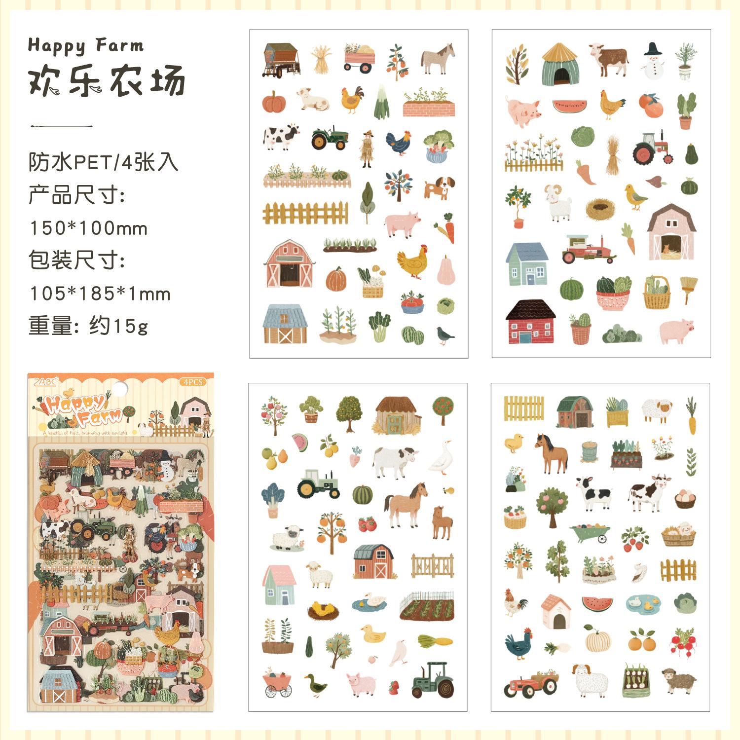 

4sheets Kawaii Stationery Stickers Floating Fun Journal Diary Planner Decorative Mobile Sticker Scrapbooking