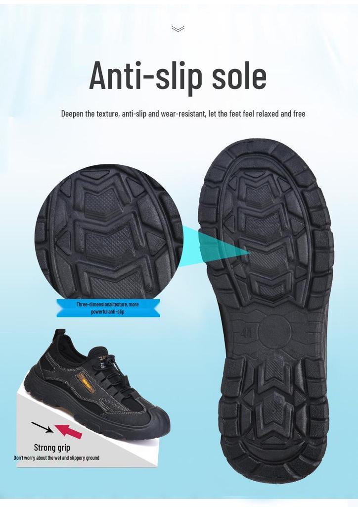 Men's Spring/Autumn Non-Slip Breathable Hiking Shoes - Versatile, Fashionable, Soft Sole, Wear-Resistant Casual Dad Shoes