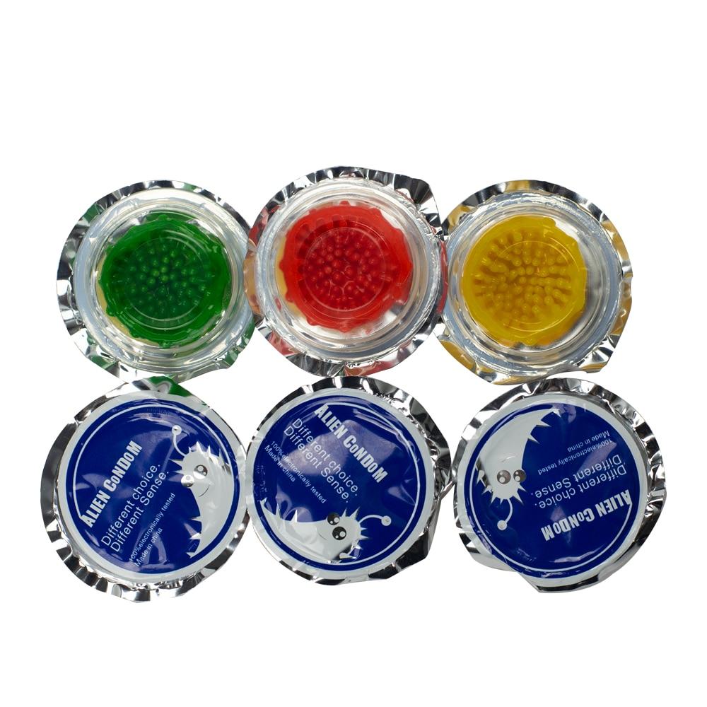 5 Pcs Men Condoms Adult Sex Products Sensation Female G -Spot Vaginal Stimulation Condoms Sophora Viciifolia Spike Penis Sleeve