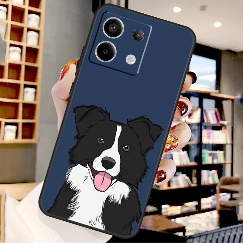 Border Collie Dog For Xiaomi Redmi Note 14 Pro 12 11 9 10 13 15 Pro Plus Case For Redmi 15 10C 12C 13C 14C 15C