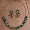 Fashion European and American Luxury Design Niche Jewelry Set Dinner Bride Accessories Necklace Retro Fringed Earrings