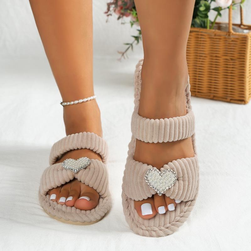 Fashion 2024 Women's Slippers Spring and Autumn Plush Fluffy Indoor Shoes Home  Fashion Women's Slippers Sandales Sandálias Feminina