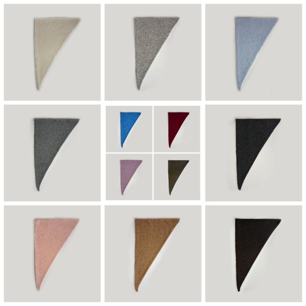 Soft Texture Triangle Scarf Thick Warm Wool Blend Scarf Mini Shawl Wrap  Outdoor Walking