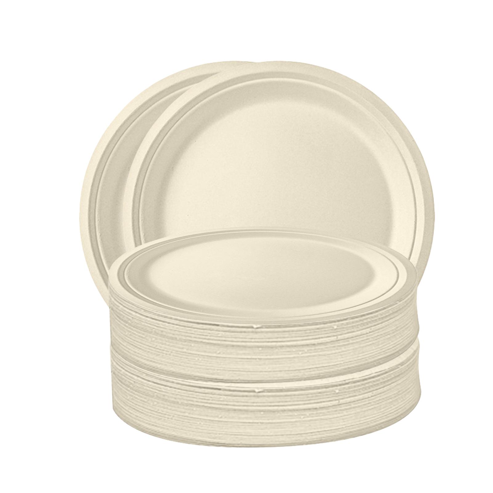 

50 шт. одноразовые миски емкостью 500 мл одноразовый компостируемый бумажный набор посуды экологическая разлагаемая посуда для барбекю на день рождения кемпинг пикники вечеринка Type 4