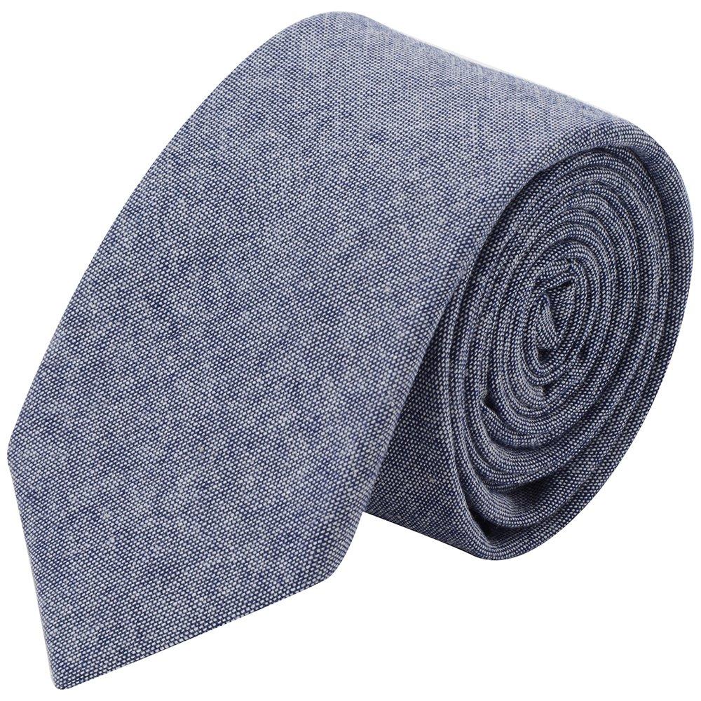 [Celeste Loto] brand necktie, available in 8 colors, made from Chamberley fabric, cotton, blue.