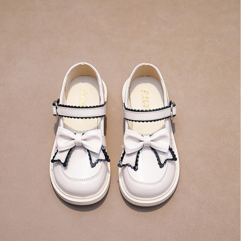 Leather Shoes, Fashionable Korean Version, British Style, Soft Soled Princess Shoes, Suitable for Elementary School Students, Performance Shoes