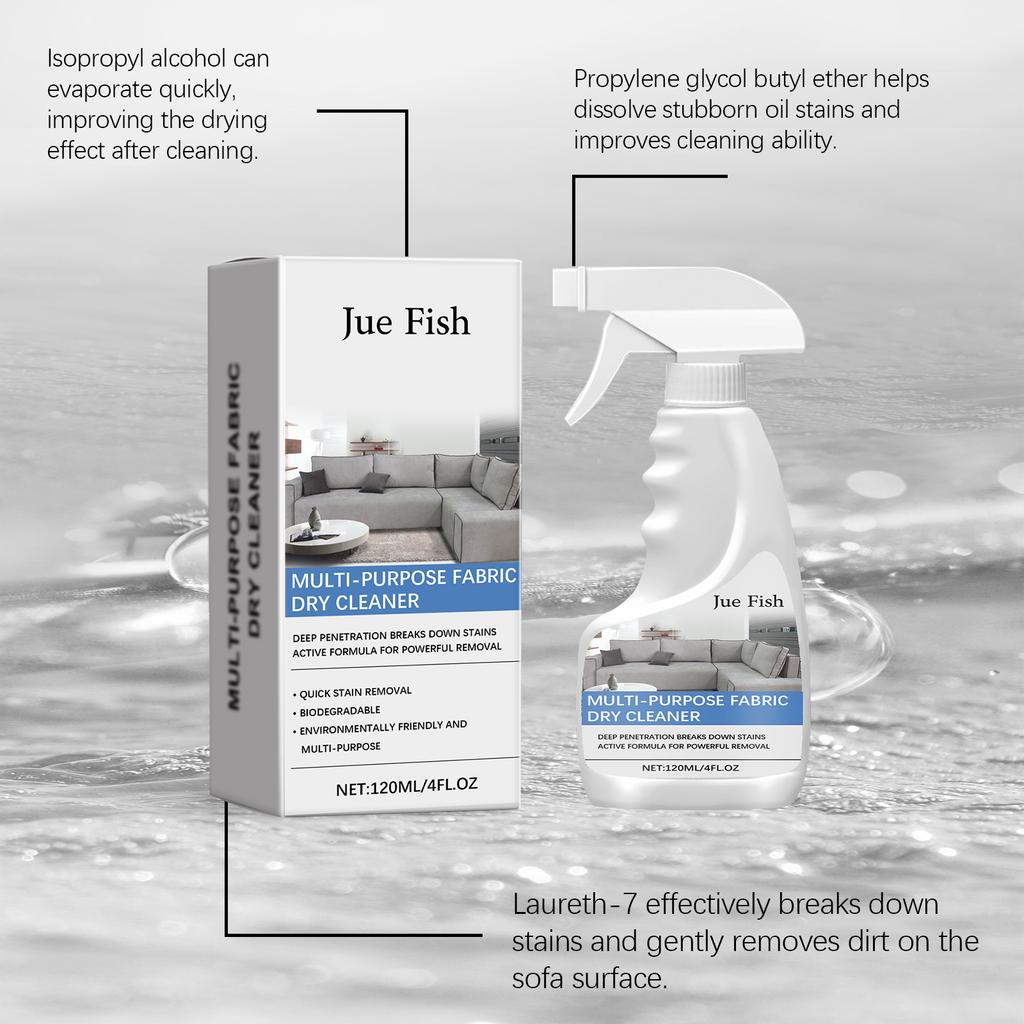 Powerful Fabric Cleaner Spray Stubborn Stain Remover Easily Decontamination for Household Couch Mattress Carpet Sofa Dry Cleaner