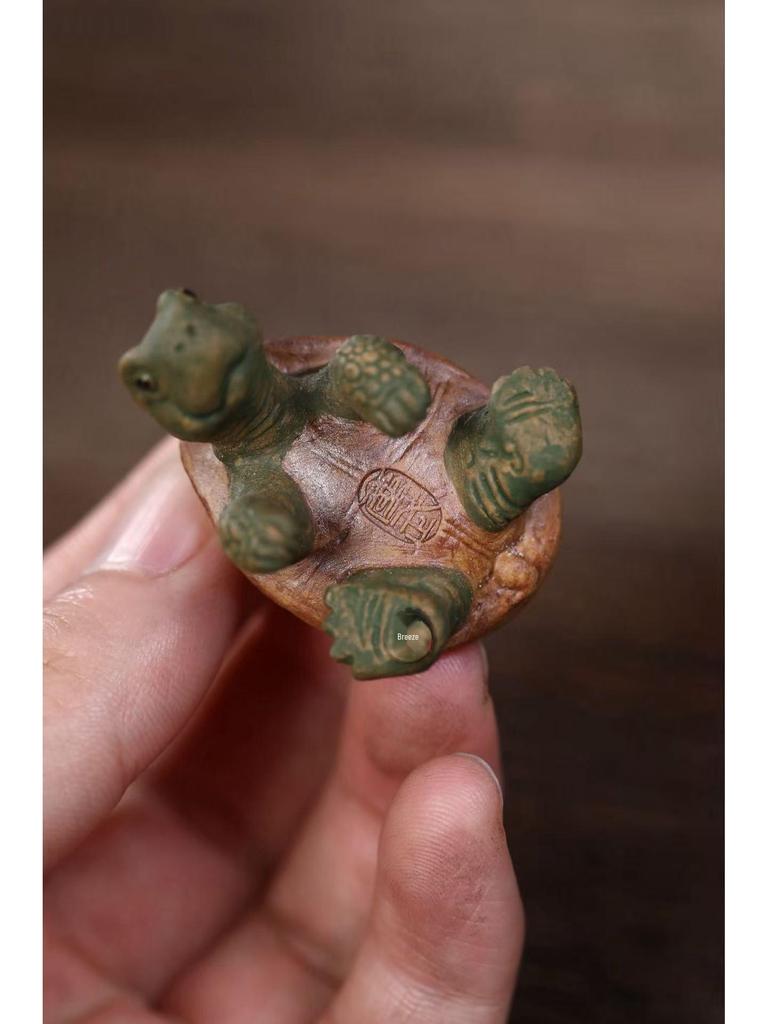 Yixing Zisha Turtle Tea Pet & Incense Holder Ornament