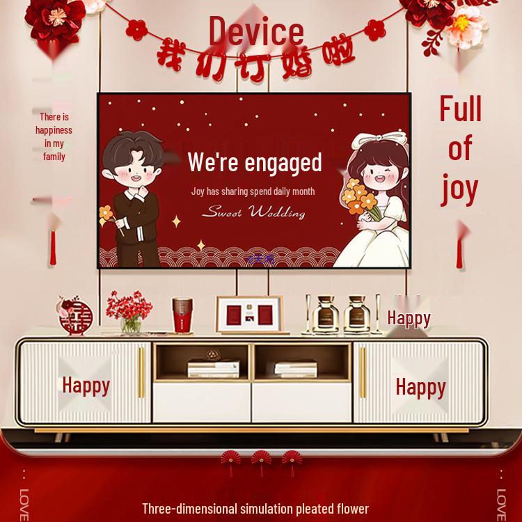 Double Happiness Garland for Wedding & Living Room Decor