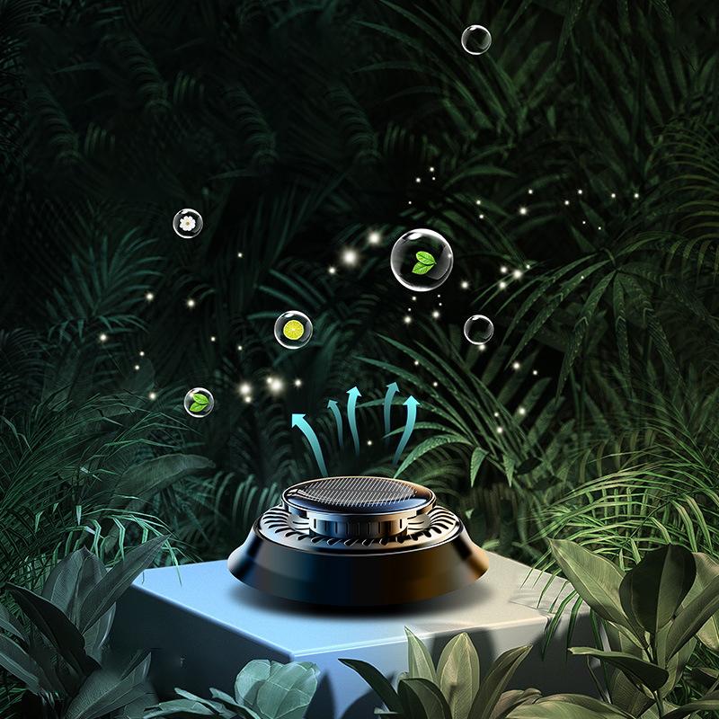 Solar Car Fragrance Car Perfume Rotating Essential Oils Diffusers Eliminate Odor Purify Air