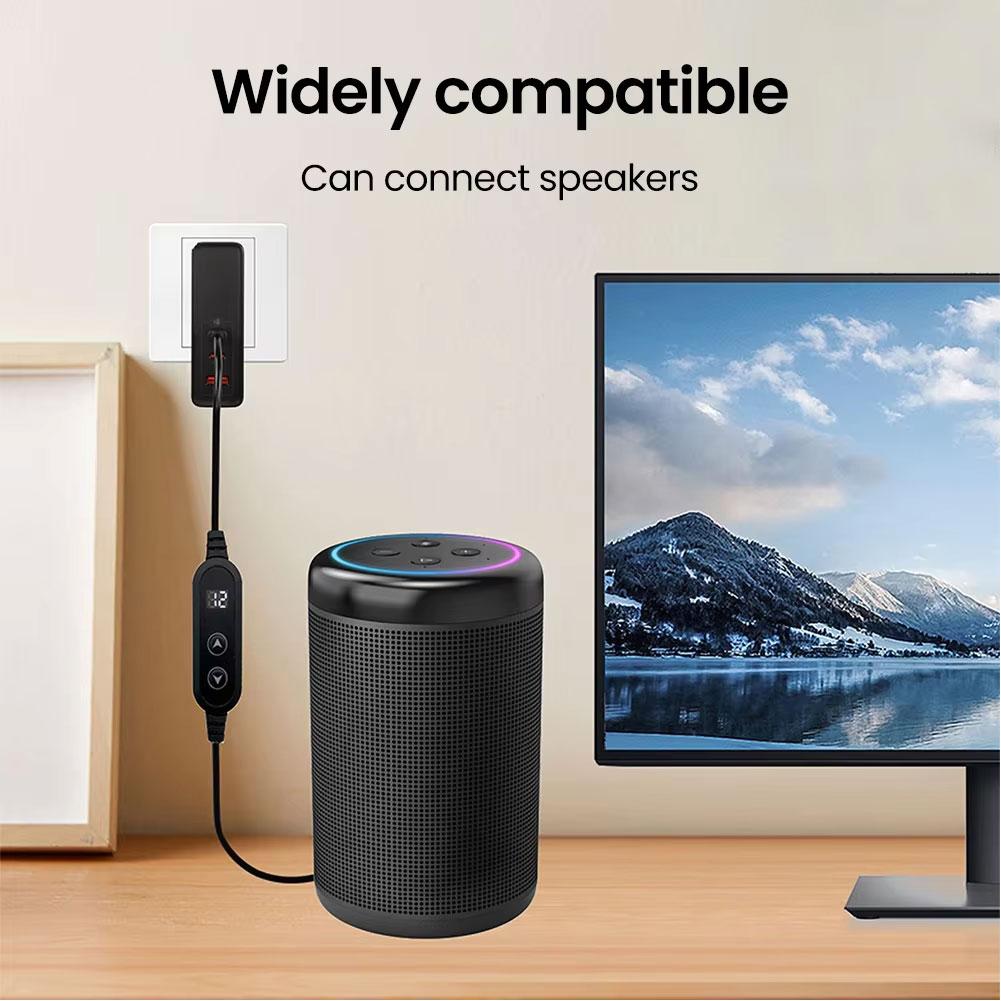 PD USB-C To DC 5V/9V/12V/15V/20V Multi-Voltage Adapter Cable Laptop Display 8 Connectors LED Fo L4V7