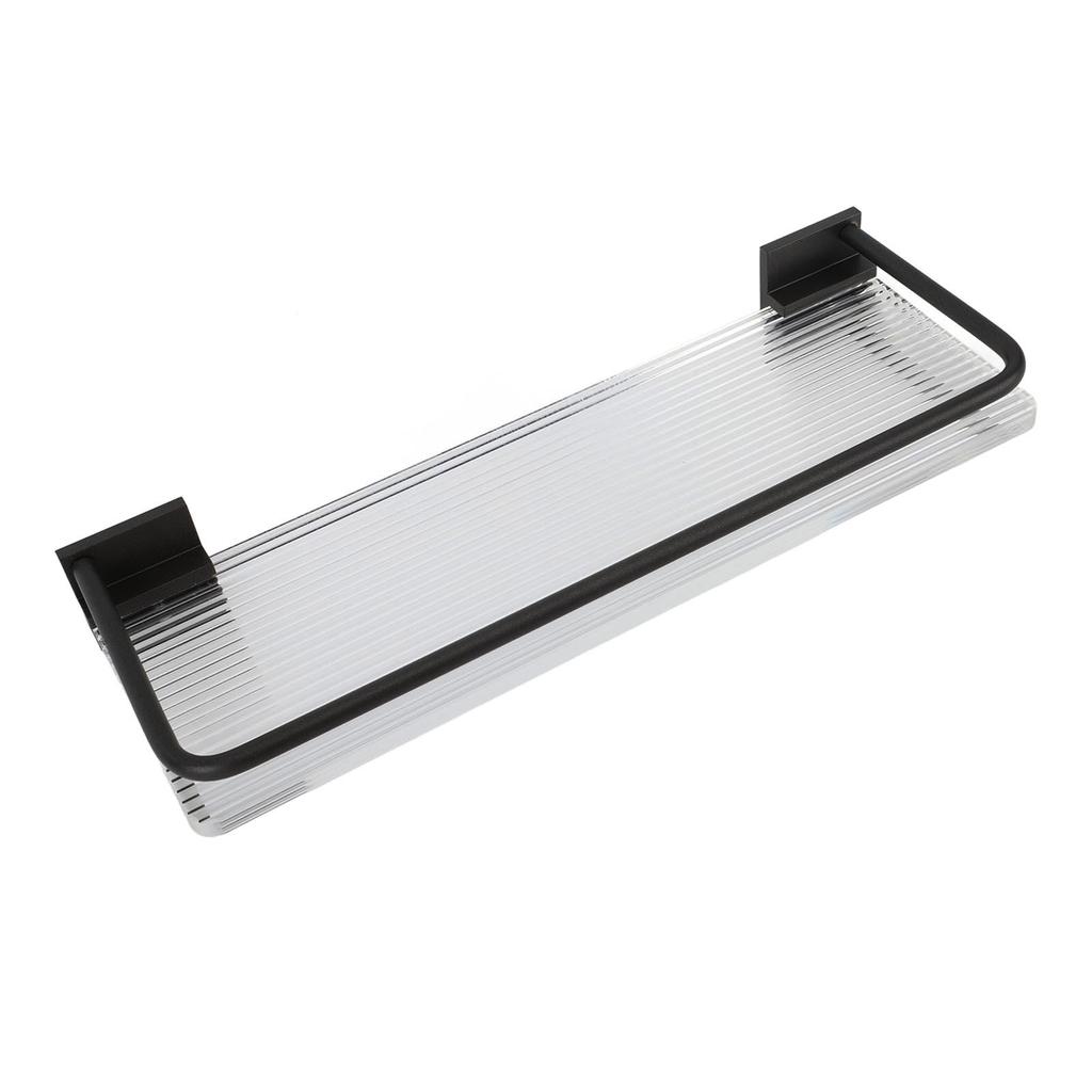 Floating Shelf Space Aluminum Acrylic Wall Mounted Decorative Storage Shelf for Kitchen Bathroom
