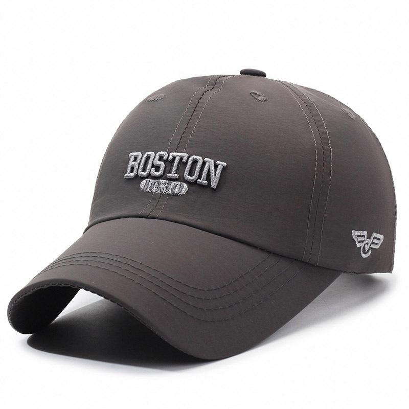 Embroidered Letter Hat Sunscreen Hat Men's Summer Sun Hat Breathable Cap Quick-Drying Baseball Cap