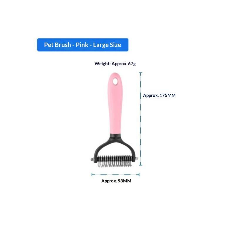 Pet Grooming Dematting Comb Double Sided Safe Blades Non Slip Handle For Dogs Cats Long Haired Pets Grooming