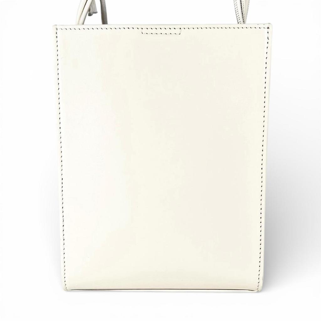 Pristine JIL SANDER Shoulder Bag Tangle SM White Leather Women Used