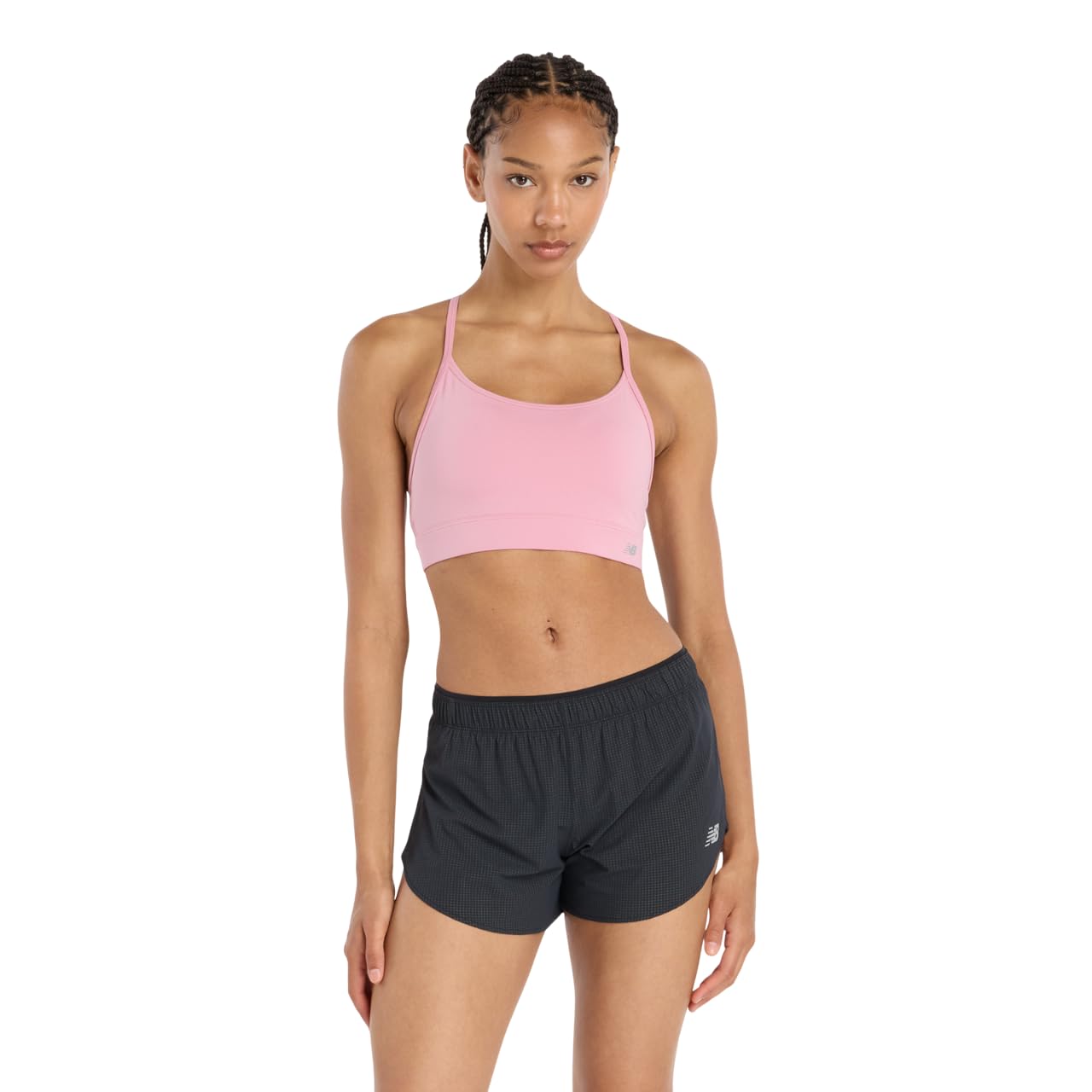 

New Balance NB Essential Sports Yoga Bra Pink Toffee Bra, (WB51039), Women s,