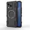 For Honor 400 Lite 5G Magnetic Case WANLONFENG DJ Series PC TPU Phone Cover with 2Pcs Tempered Glass Film