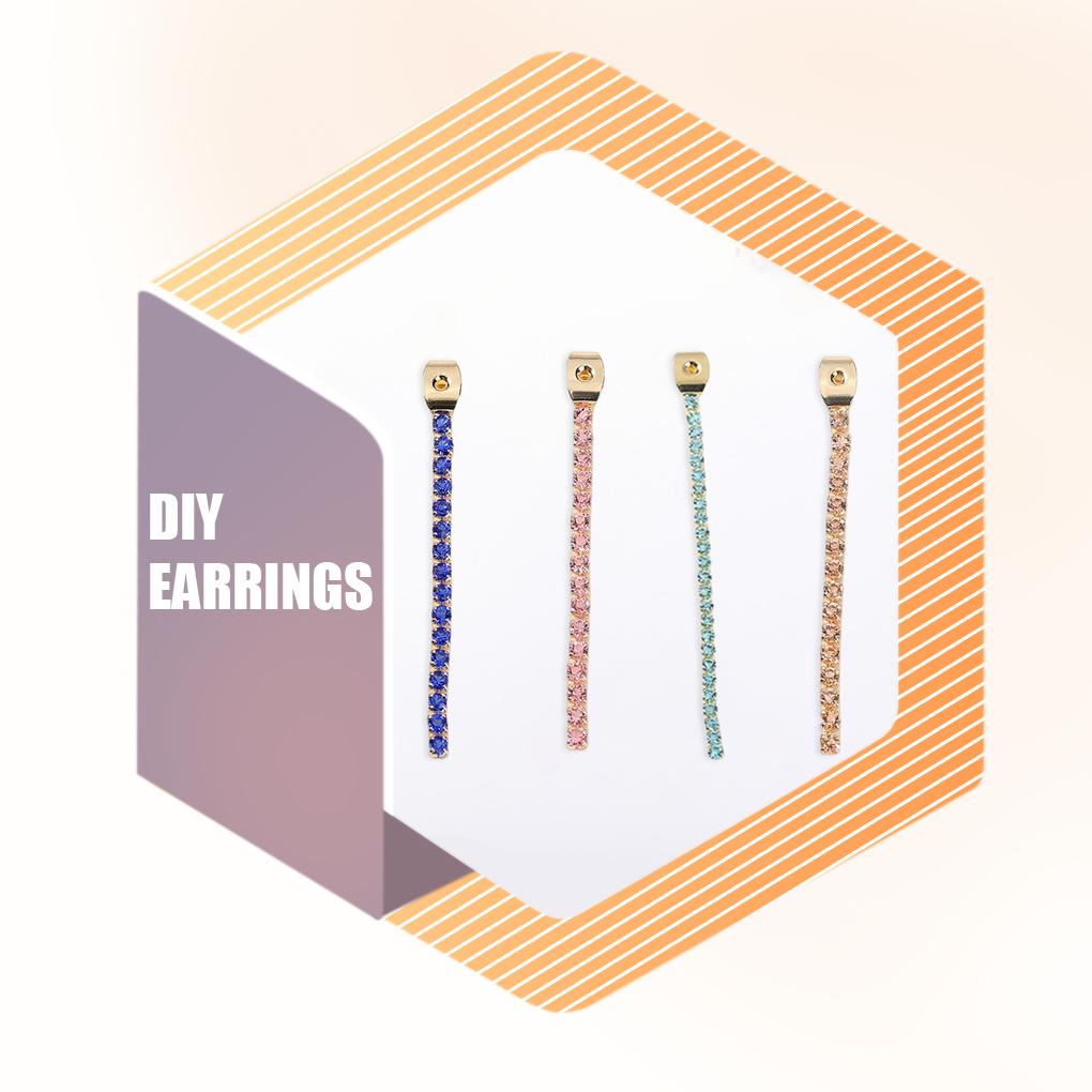 Earring Long Chain Rhinestone Fashion Earring Back Jewelry Finding DIY Craft Accessory for Professional