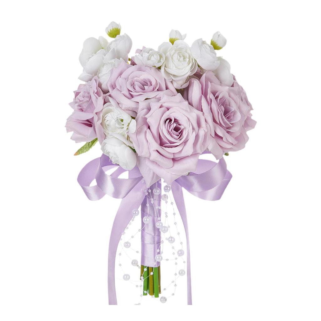 Bridal Bouquet Elegant Tossing Bouquet for Anniversary Bridal Shower Wedding Light Purple