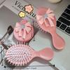 Compact Handle Comb Pink Air Cushion Comb Portable Massage Comb  Girl