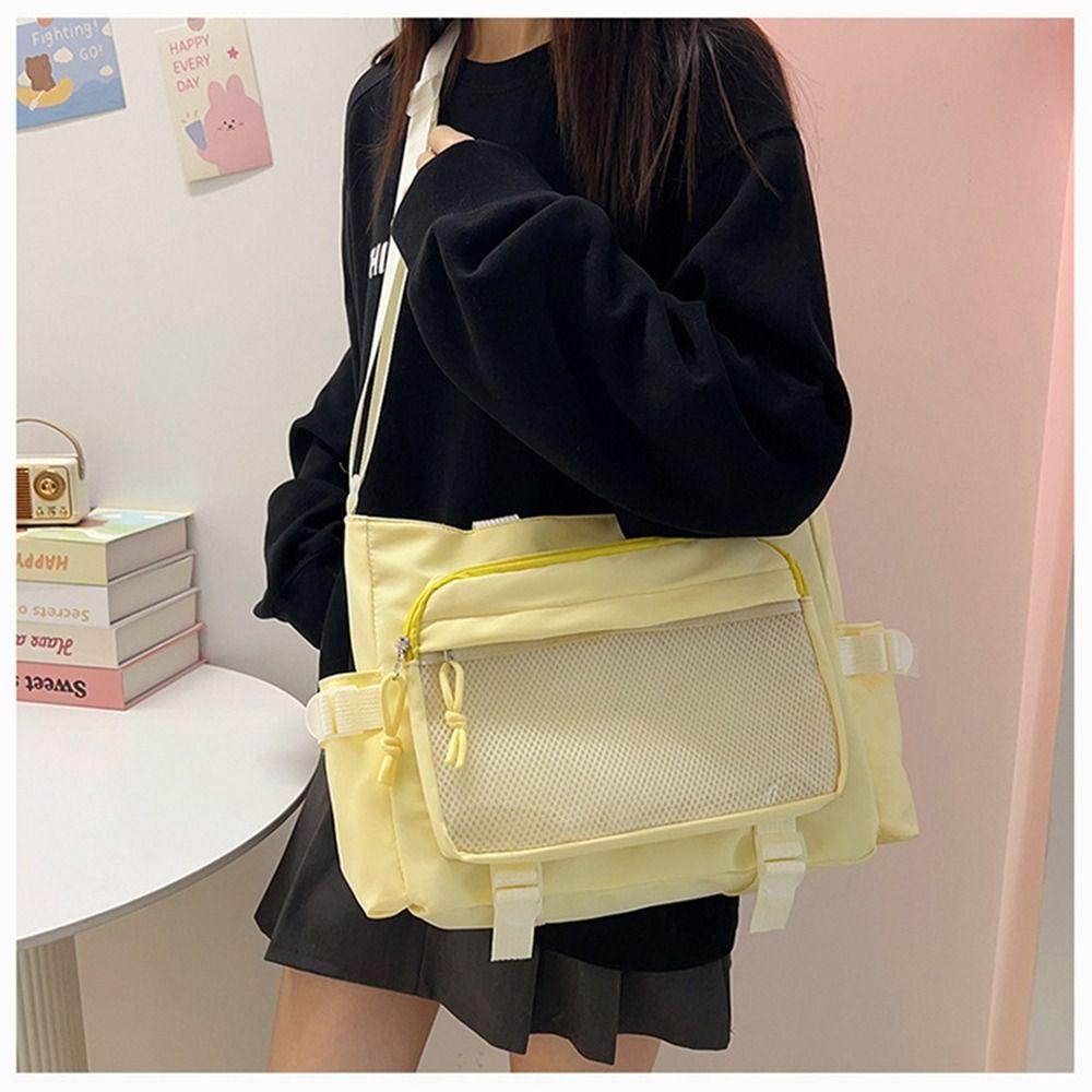 Japanese Style JK Shoulder Bag Large Capacity Lolita Handbag Lovely Canvas Tote Bag  Girls