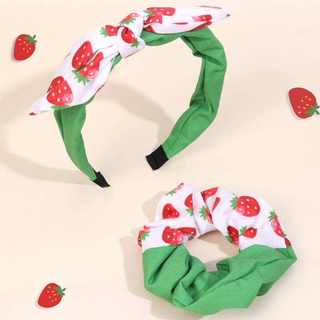 Headband Cute Watermelon Rabbit Ear Hairband Fashion Watermelon Print Hair Tie Children Fashion Cute Headwear Hair Accessories