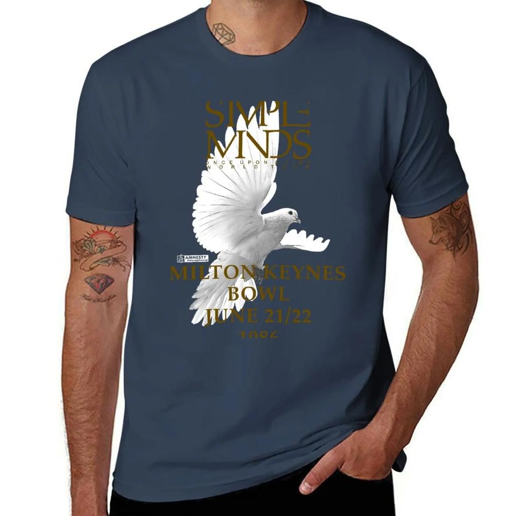 Simple Minds - Once Upon a Time - Milton Keynes T-Shirt Design-Shirts Jungen Weiße Outfits für Männer