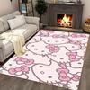 Sanrio Hello Kitty Plush Rug - Features The Adorable Face of Hello Kitty And Her Iconic Outfit Design, Suitable for Bedrooms A