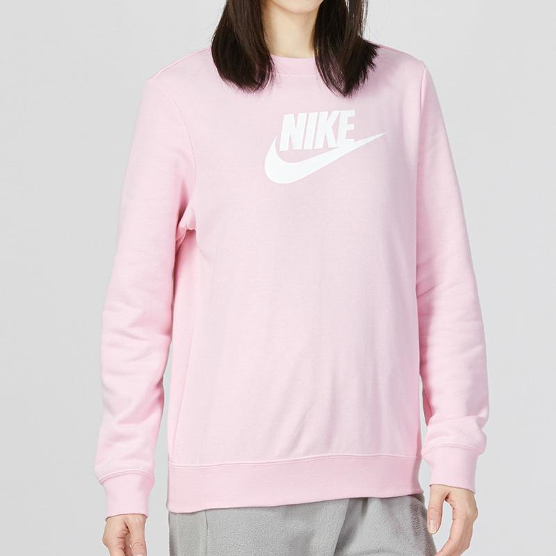 Nike Sweatshirts Women's Pink Crew Neck Moderate Regular DQ5833-690