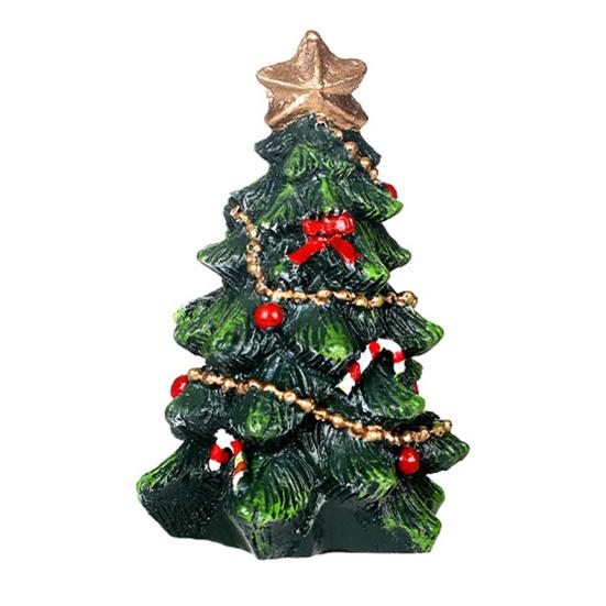 Mini Christmas Tree Tabletop Decor Miniature Xmas Tree Christmas Stockings Canes Bow Decorated Holiday Tree for Home Winter Party Indoor Mantel
