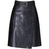 Autumn and Winter  PU Leather Skirt Female Half Skirt High Waist Skirt Medium Length Package Hip A-line Skirt