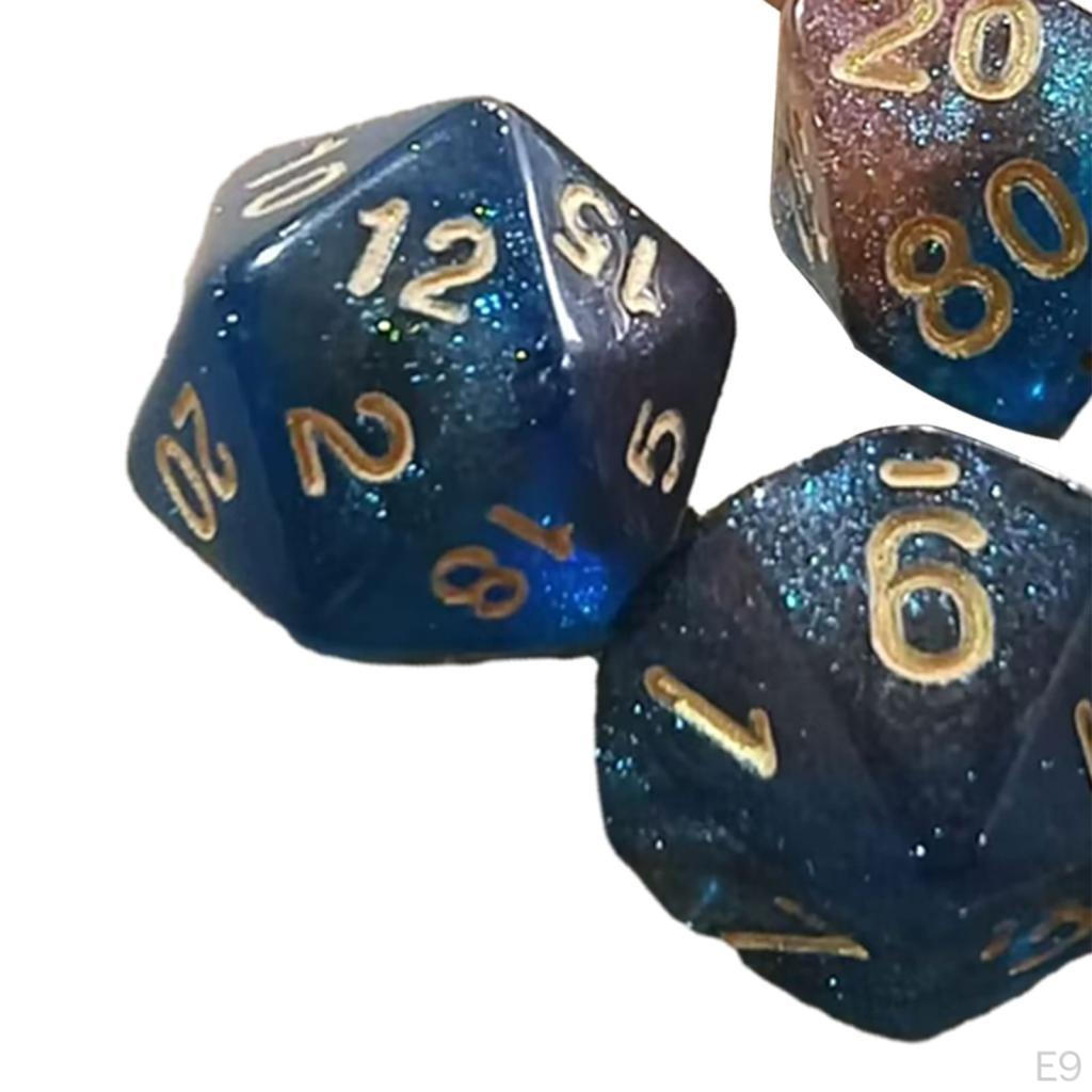 7 Pieces Acrylic Polyhedral Family Table Game for Gathering Board Cafe