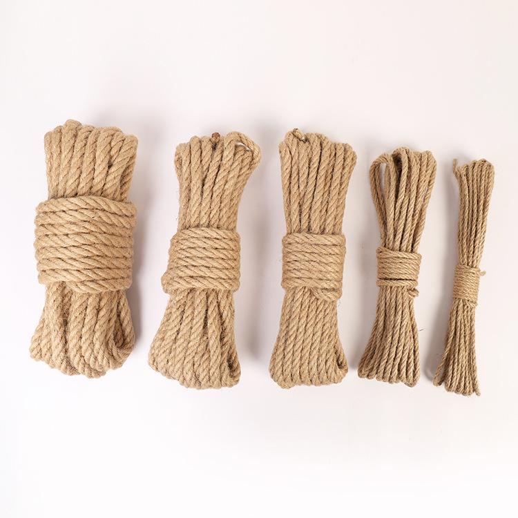 Jute Rope for Packaging, Binding, Indoor Art, and Creative DIY (4mm-12mm Diameter)