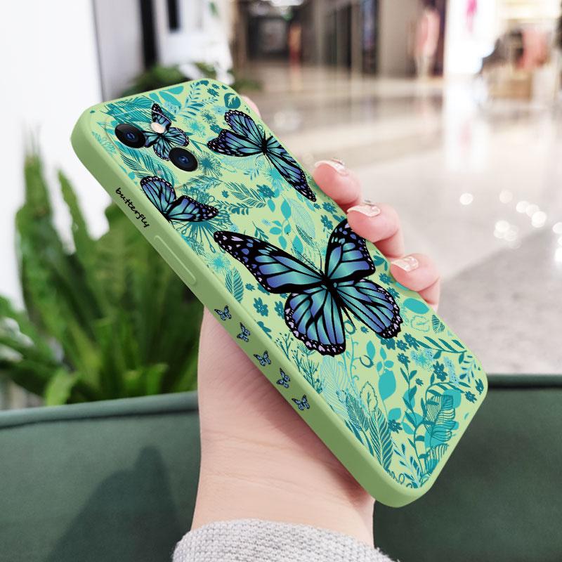 

Aurora Butterfly Phone Case For iPhone 16 15 14 13 12 11 Pro Max Mini X XR XS MAX Plus Cover iPhone 15 Plus