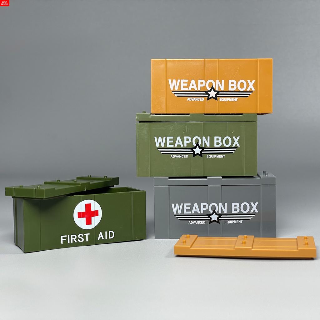 MOC Bricks Sleeve Sword Gun Knife Whip Bow Arrow Oil Bottle Box Soldier Army Action Figure Building Blocks Dolls Boys Toys