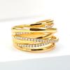 Exotic Ring Female, Light Luxury Line Cross Ring Female Internet Celebrity Temperament