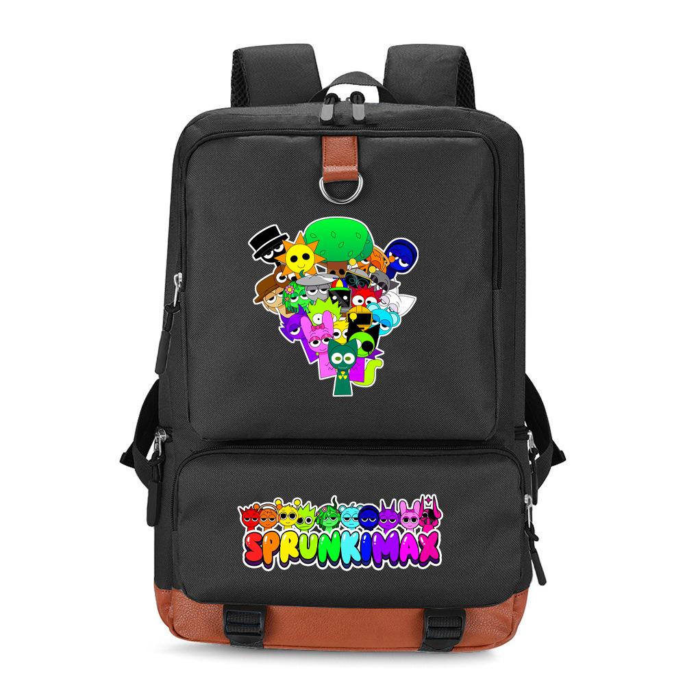 Srunki Backpack Multifunctional Large Capacity Business Backpack Lightweight Burden Reduction Primary and Secondary School Student Bag