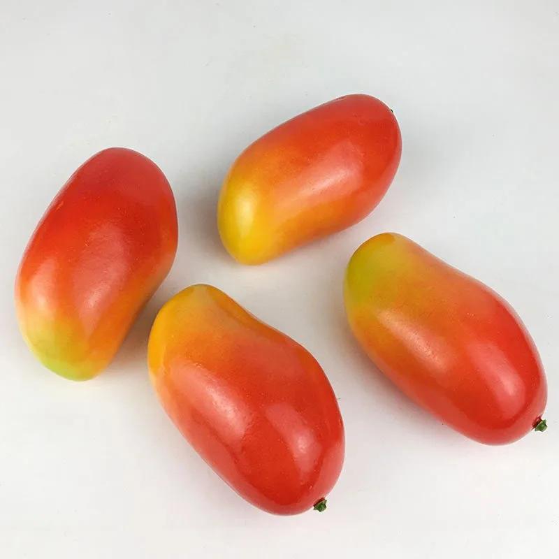 Simulation Fruit Model Fake Mango Ornaments 12cm Artificial Mango Fruit Photo Props Fruit Shop Decor Model Window Display Props