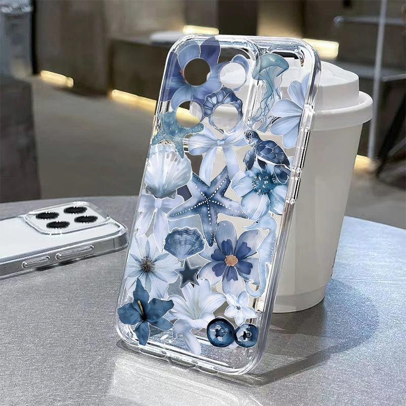 Vintage Floral Pattern Case For Xiaomi Redmi Note 15 Pro 4G Funda Redmi Note 14 13 Pro 5G Clear TPU Silicone Soft Cover