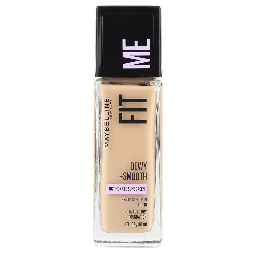 Fit Me, Dewy + Smooth Foundation, 120 Classic Ivory, 1 Fl Oz (30 Ml)