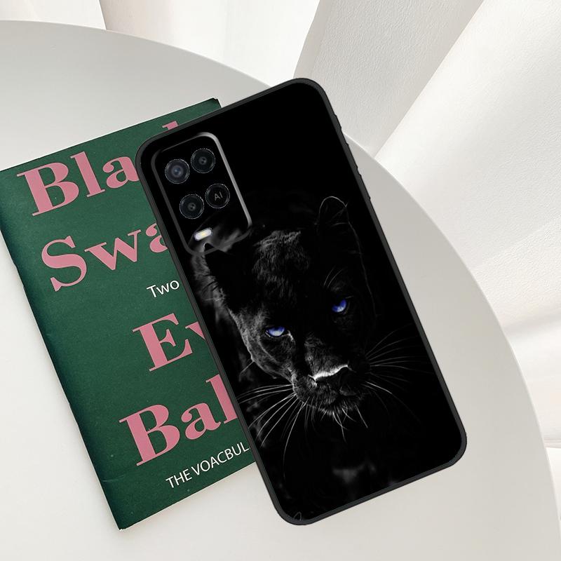 Animal Panther Case For Oppo A96 A76 A16 A15 A17 A52 A72 A54S A57S A58 A78 A98 A57 A77 A54 A74 A94 Cover