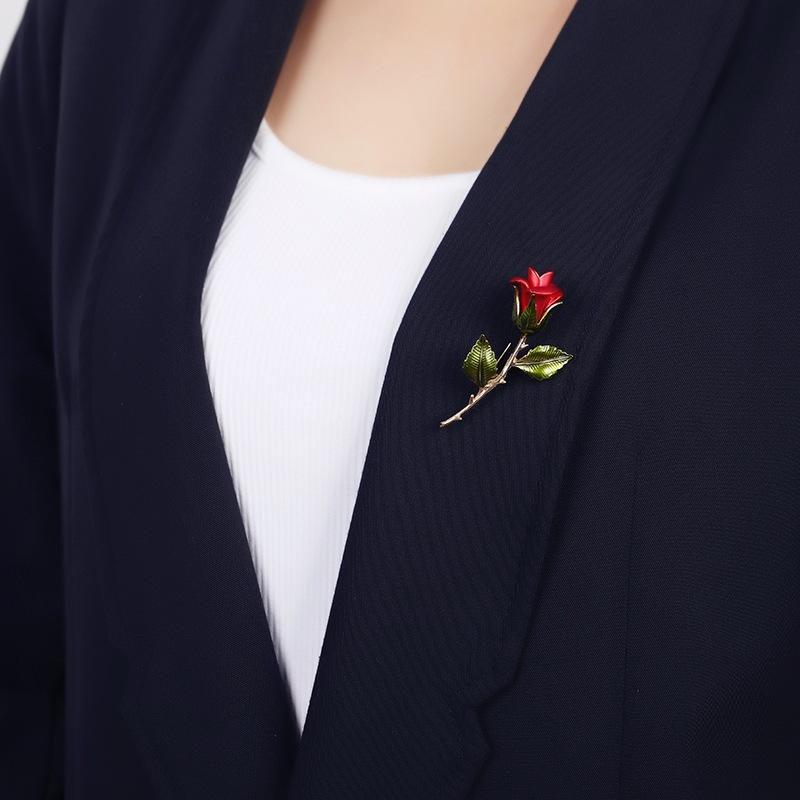 The Little Prince's Rose Brooch, High-end Retro Pin, Men's and Women's Trendy Temperament Versatile Suit with Accessories Gift