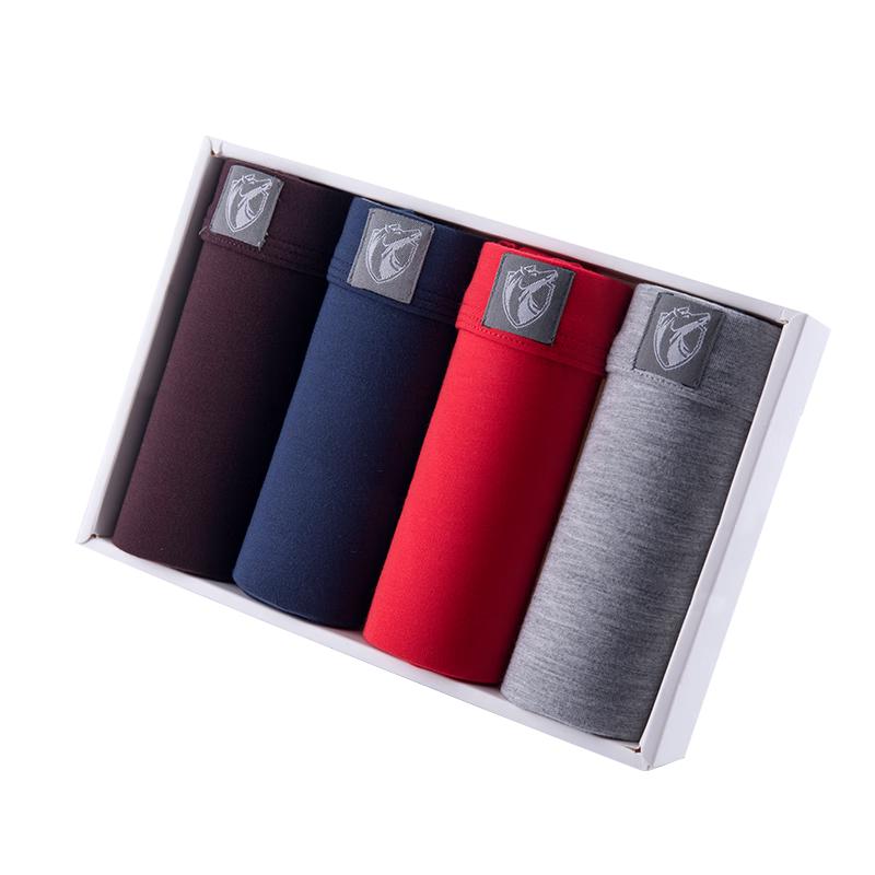 

Men s Pure Cotton Mid-Waist Boxer Briefs (4-Pack) XL