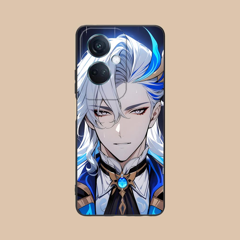 Game GI Neuvillette Matte TPU Mobile Phone Case for OPPO Reno 14 13 12 11 10 9 8 7 6 5 F T Pro 5G Colorful Printing Cover