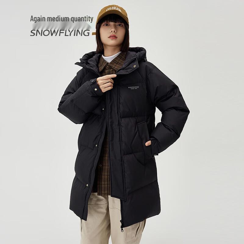 SNOWFLYING Unisex Casual Hooded Warm Down Jacket L