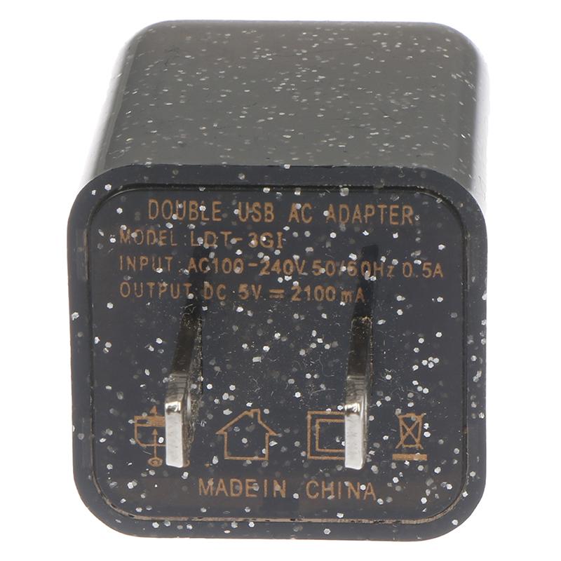 Cor 2 Portas Saída USB 5V Plug de Carregador de Parede Adaptador de Energia de Viagem Telefone