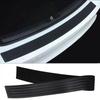 Car Trunk Rear Paint Protector Guard Plate Rubber Car Rear Bumper Trim Anti-Scratch Protection Sticker Strip Black Accessories