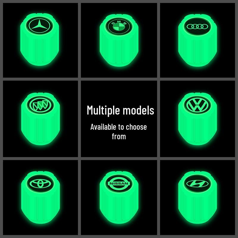 Custom Luminous Valve Cap for Car Tires - Plastic, 6g, OPP Bag Packaging