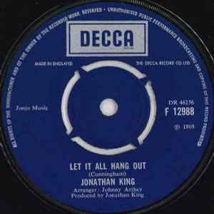 

7inch Record JONATHAN KING - Let It All Hang Out F12988 Decca 1969 UK Pop Used